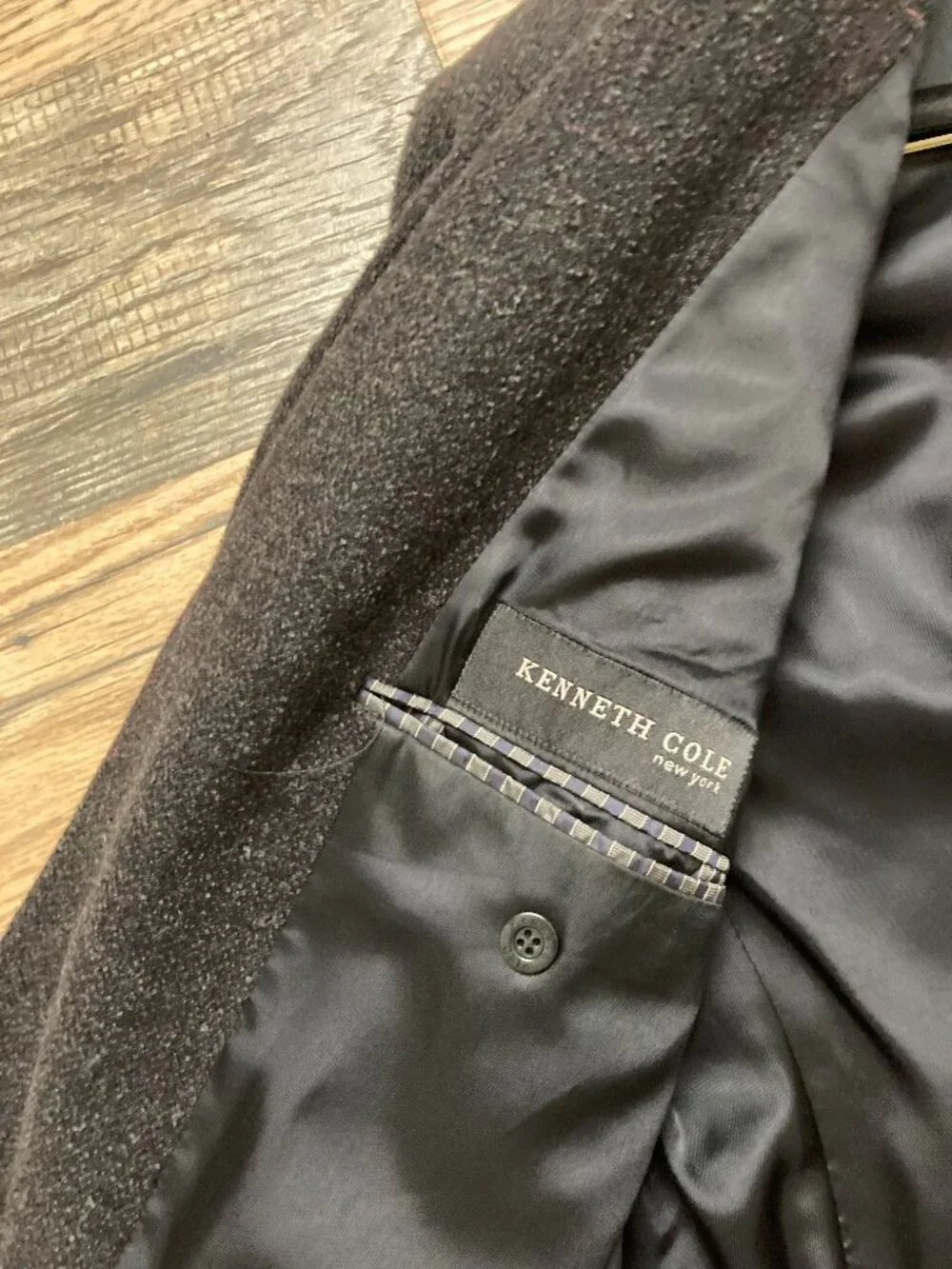 Kenneth Cole New York Men's Black Wool Blend Sport Coat Blazer 48R Estimated